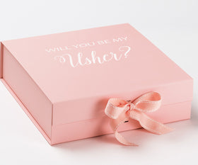 Will You Be My Usher? Proposal Box Pink - No Border