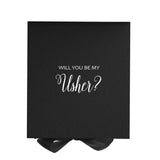 Will You Be My Usher? Proposal Box black - No Border