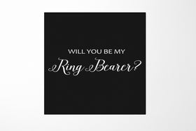 Will You Be My Ring Bearer? Proposal Box black - No Border - No ribbon
