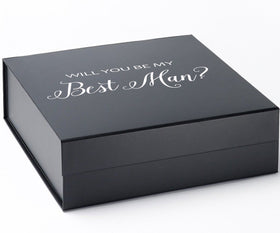 Will You Be My Best man? Proposal Box black - No Border - No ribbon