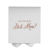 Will You Be My Best man? Proposal Box White - No Border