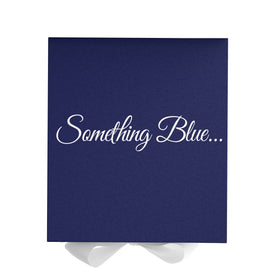 Something Blue... Navy blue wedding gift box and White bow-Sensual Baskets | Romance Baskets With Benefits