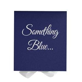 Something Blue... Navy blue wedding gift box and White bow-Sensual Baskets | Romance Baskets With Benefits