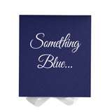 Something Blue... Navy blue wedding gift box and White bow-Sensual Baskets | Romance Baskets With Benefits