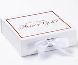 Will You Be My Flower Girl? Proposal Box White -  Border