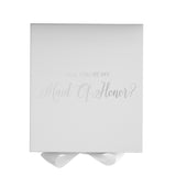 Will You Be My maid of honor? Proposal Box White - No Border