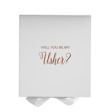 Will You Be My Usher? Proposal Box White - No Border