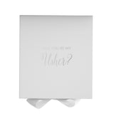 Will You Be My Usher? Proposal Box White - No Border