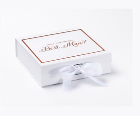 Will You Be My Best man? Proposal Box White -  Border