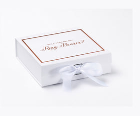 Will You Be My Ring Bearer? Proposal Box White -  Border