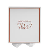 Will You Be My Usher? Proposal Box White -  Border