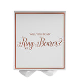 Will You Be My Ring Bearer? Proposal Box White -  Border