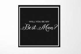 Will You Be My Best man? Proposal Box black -  Border - No ribbon